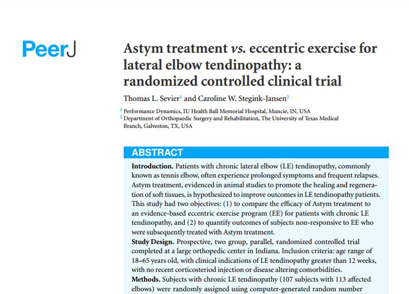 Astym® Therapy Shown Effective in the Treatment of Tennis Elbow – Again!